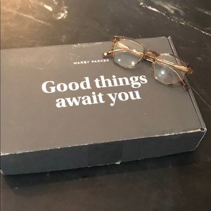 Nonprescription brown Warby Parker glasses